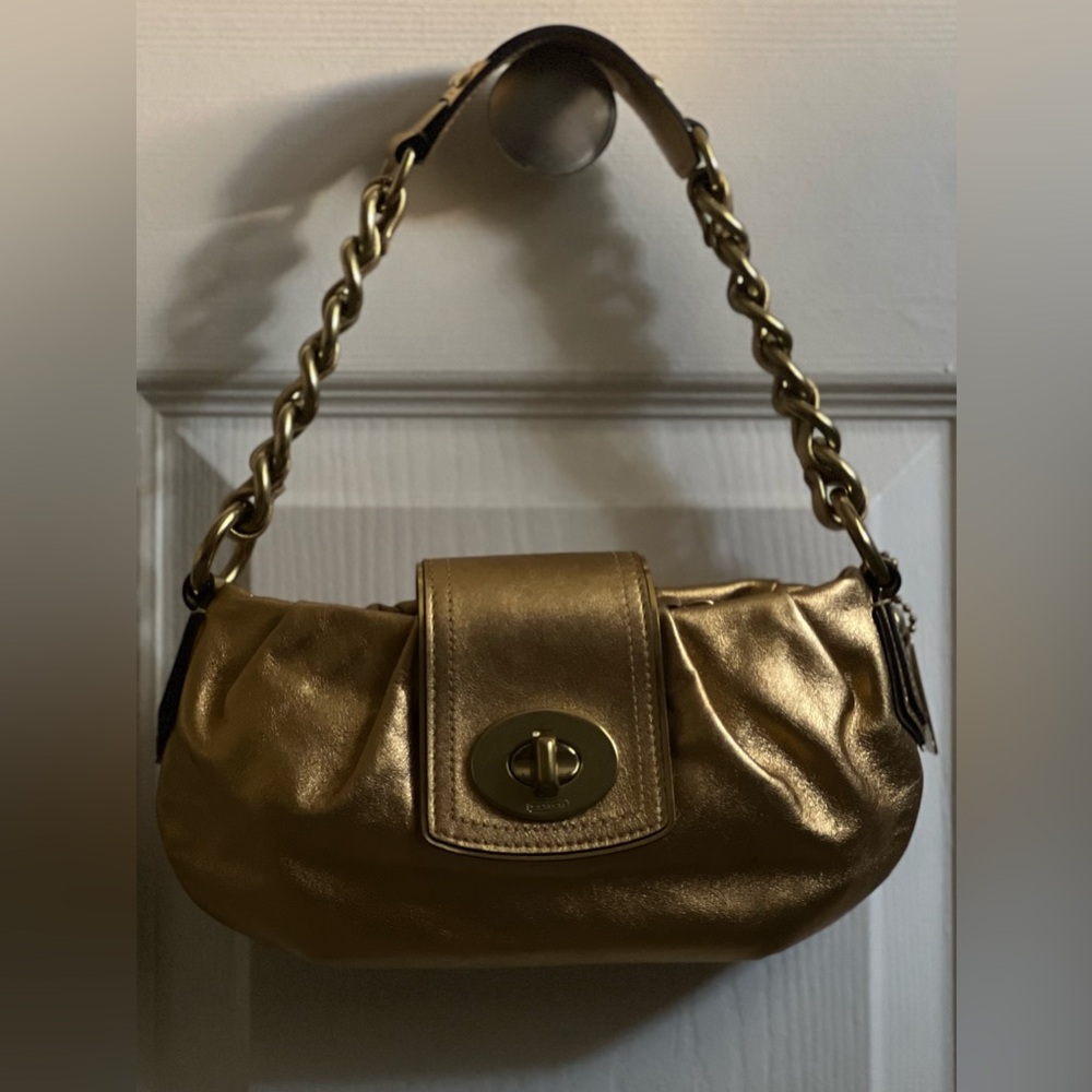 Coach Gold Shoulder Bag